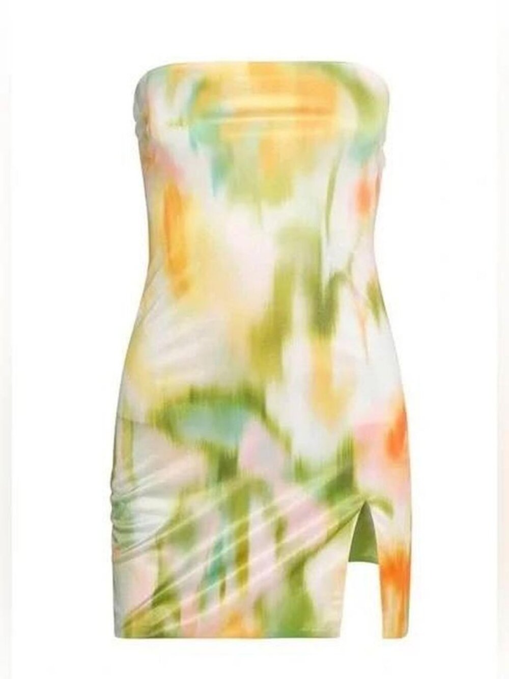 Tiger Mist Halina Green Pink Yellow Mini Dress